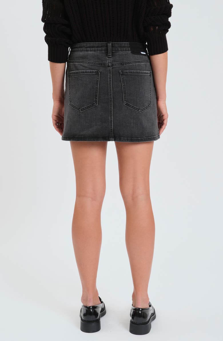 DAZE Malibu Denim Miniskirt, Alternate, color, Spade