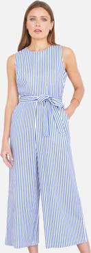 Yumi Cotton Stripe Culotte Jumpsuit