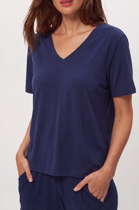Short Sleeve V-Neck Cotton T-Shirt