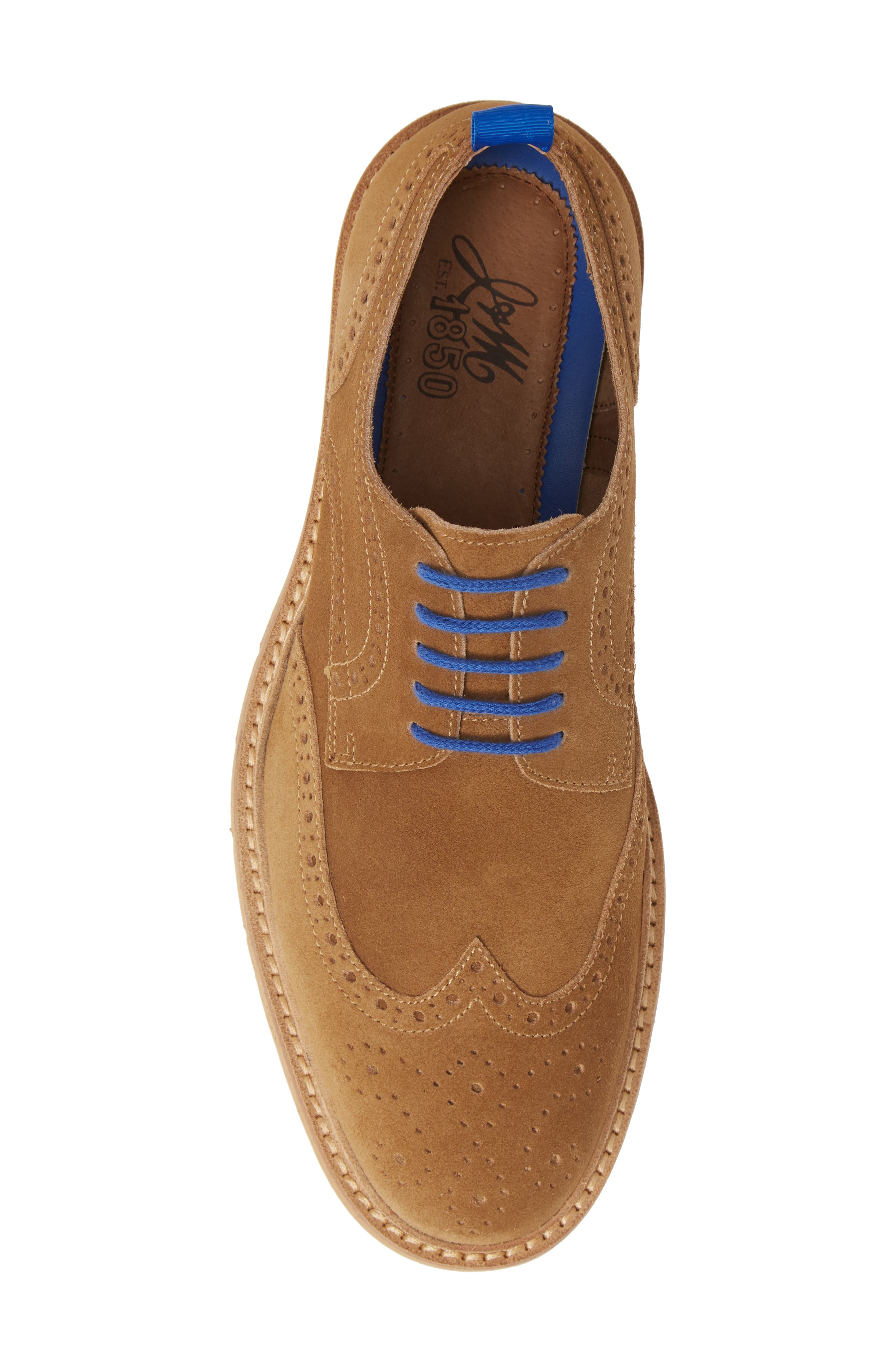 J&M 1850 Pearce Wingtip, Alternate, color, CAMEL SUEDE