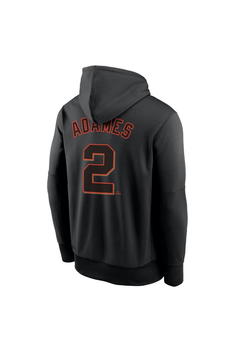 Men's Nike Willy Adames Black San Francisco Giants Name & Number Performance Pullover Hoodie, Alternate, color, Black