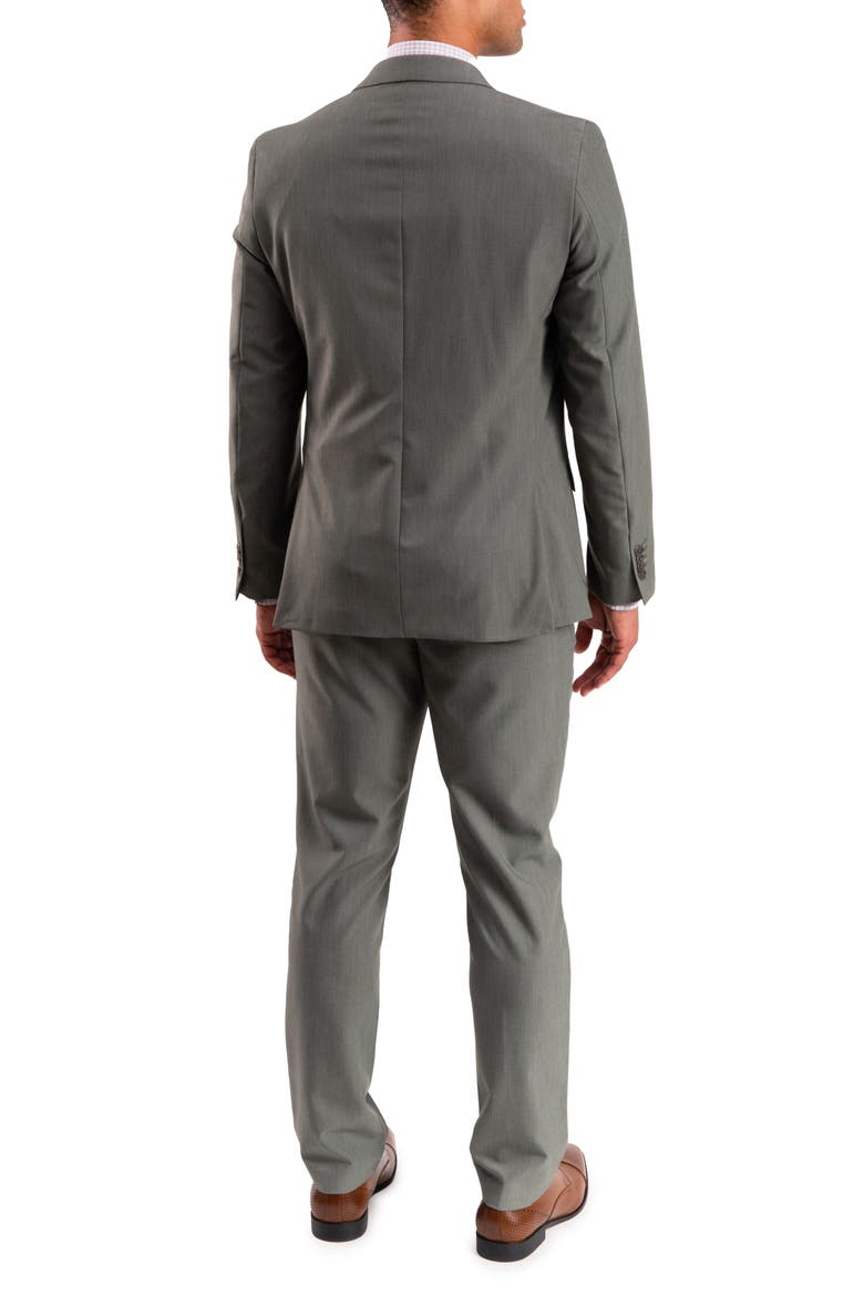 Bi-Stretch Solid 2-Piece Suit, Alternate, color, GREEN