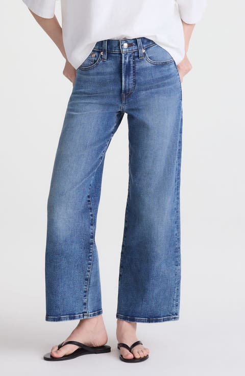 The Tall Wide-Leg Crop Jeans in Super Stretch Denim