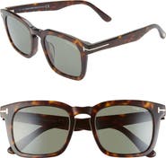 TOM FORD Dax 50mm Square Sunglasses