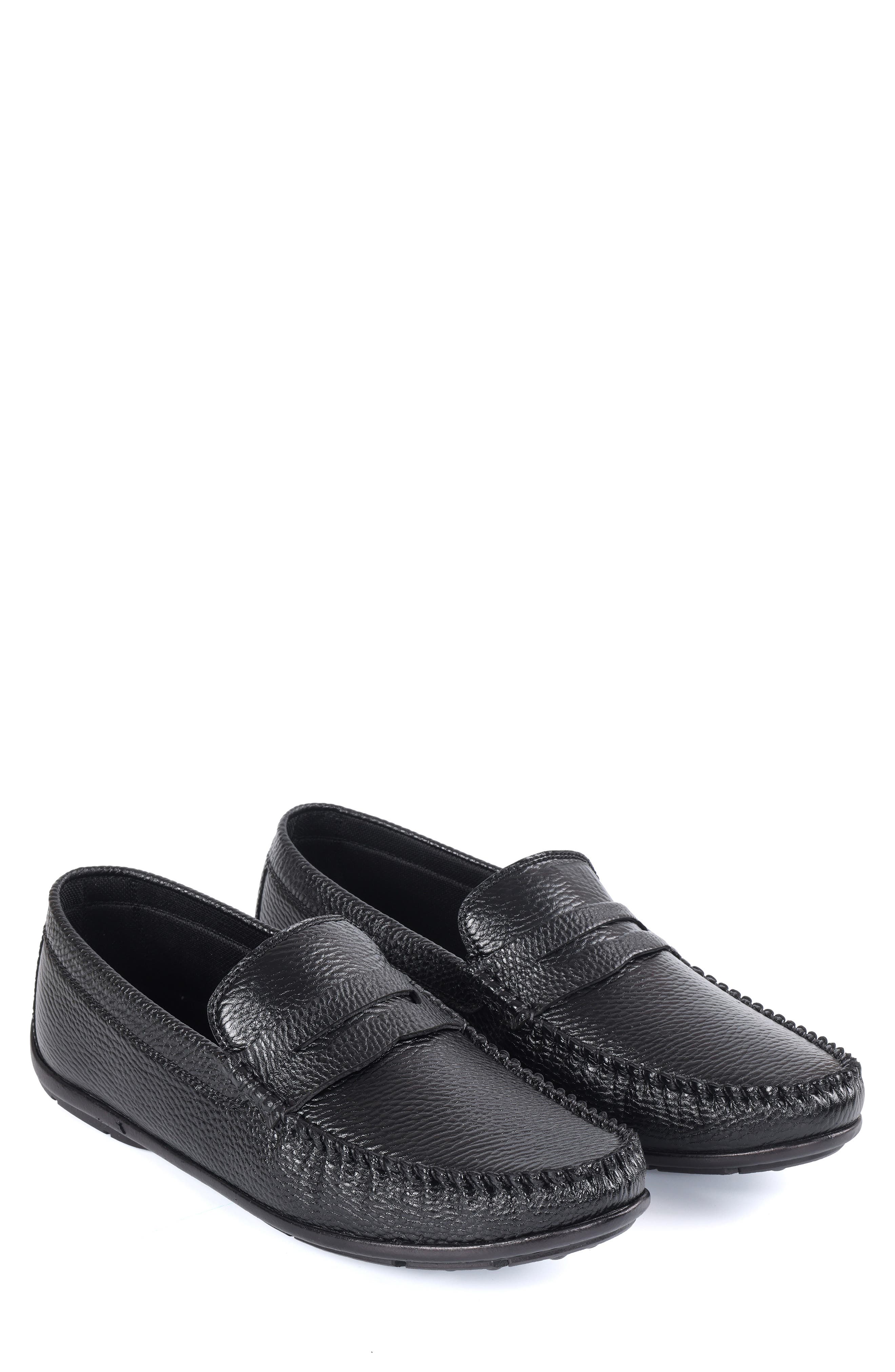 Brentwood Penny Driving Loafer, Alternate, color, BLACK