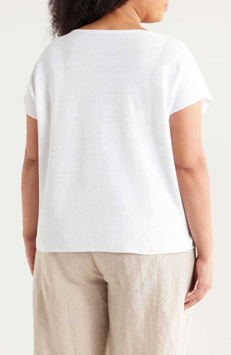 Eileen Fisher Crewneck Organic Cotton & Organic Linen Sweater, Alternate, color, 
