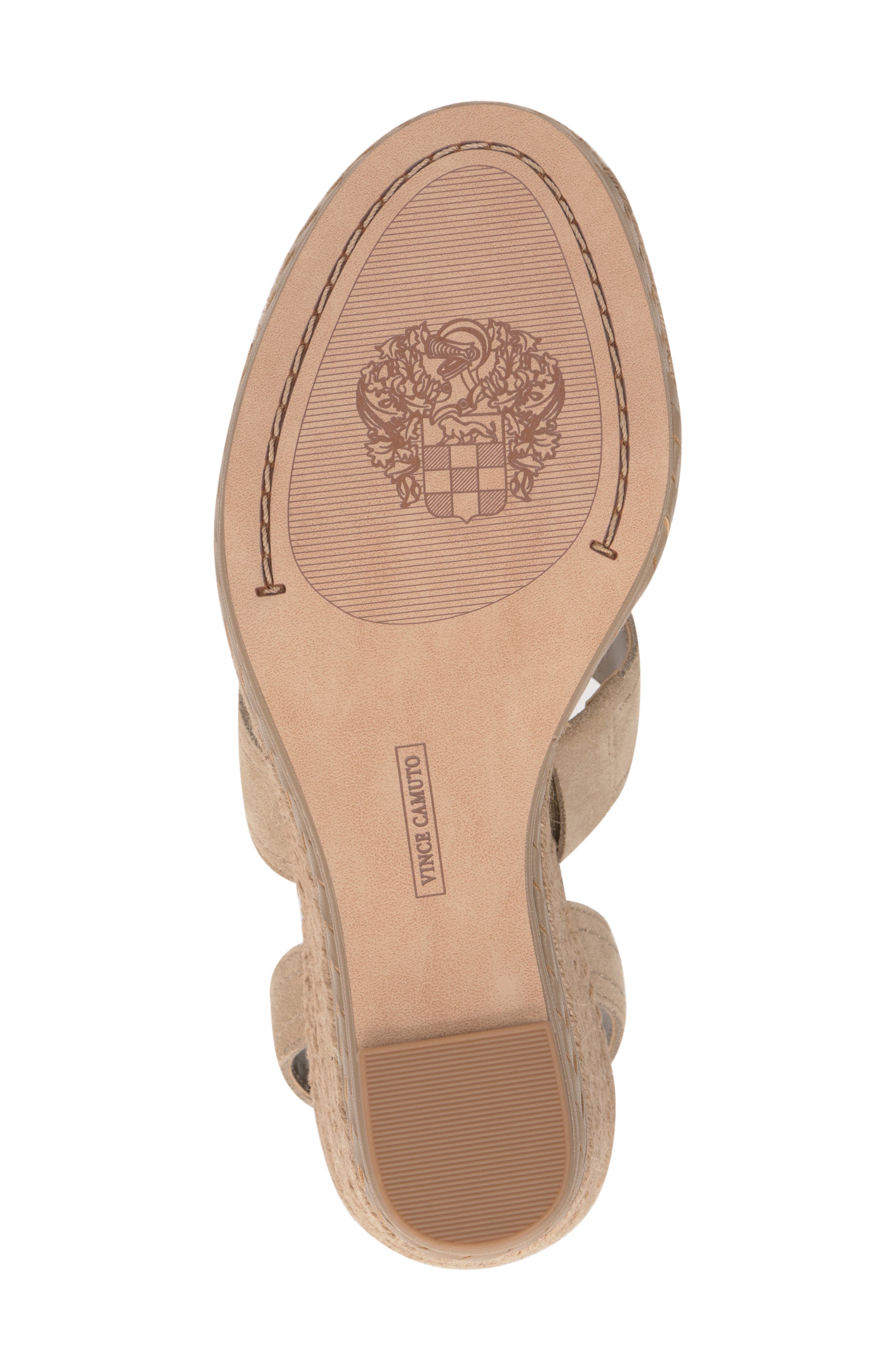 Vince Camuto Esmia Ankle Strap Platform Wedge Sandal, Alternate, color, Tortilla