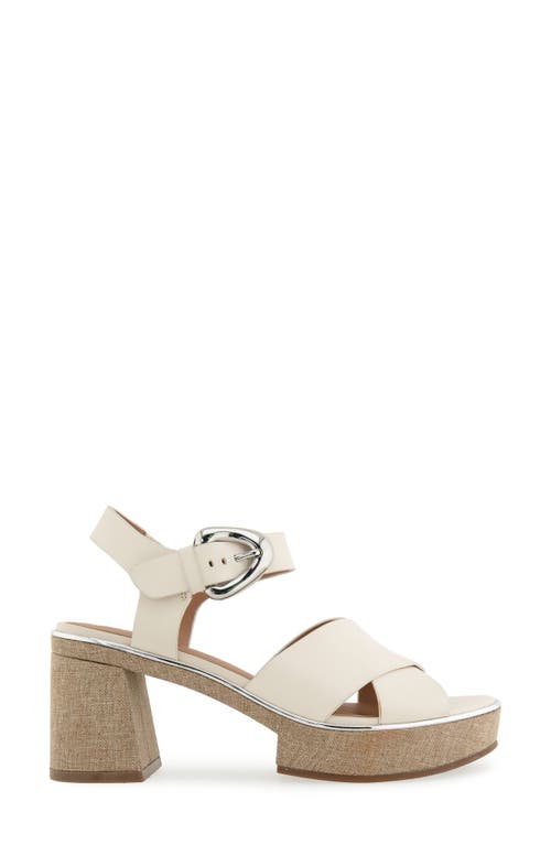 Aerosoles Zephyr Platform Sandal In Eggnog Leather