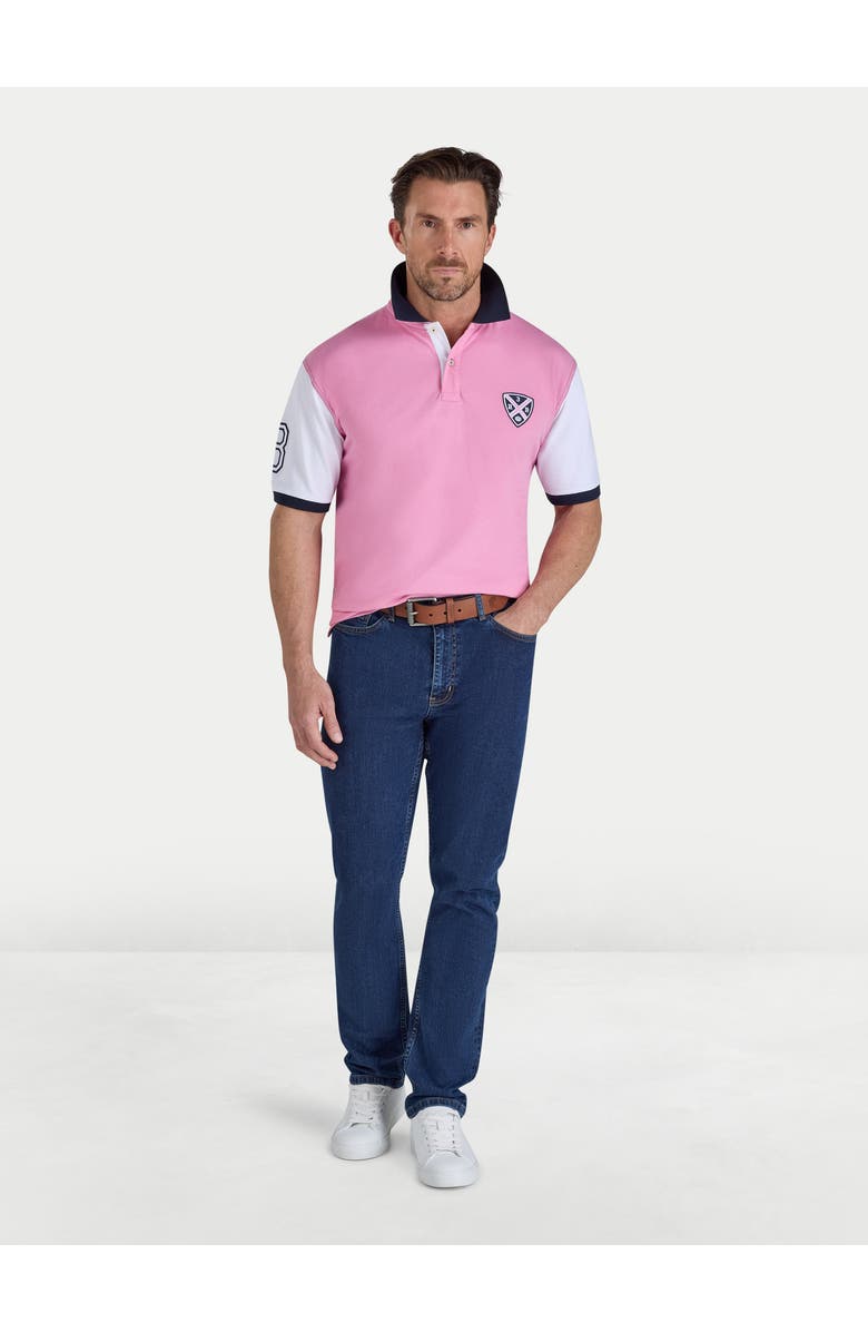 Raging Bull No.3 Cut & Sew Jersey Polo Shirt, Alternate, color, Pink