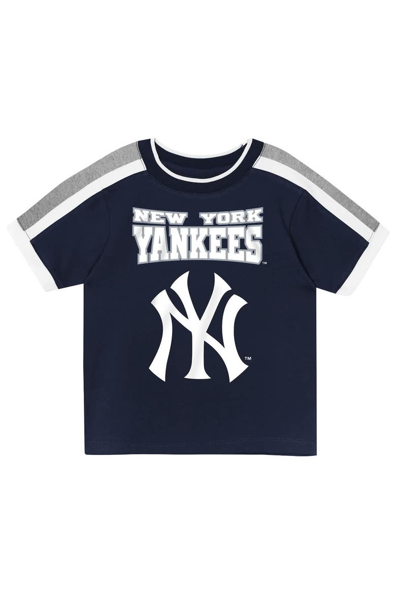 Toddler Outerstuff Navy New York Yankees Ground Ball T-Shirt & Shorts Set, Alternate, color, Navy