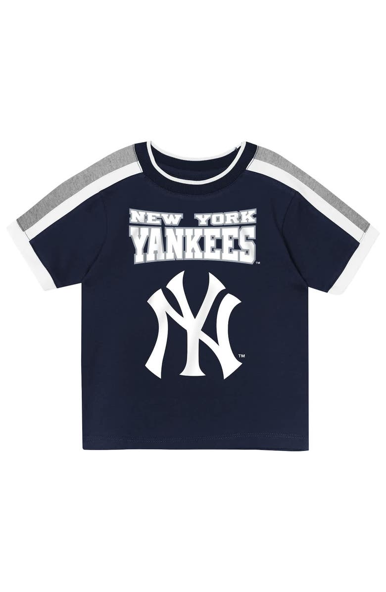 Outerstuff Toddler Outerstuff Navy New York Yankees Ground Ball T-Shirt & Shorts Set, Alternate, color, Navy