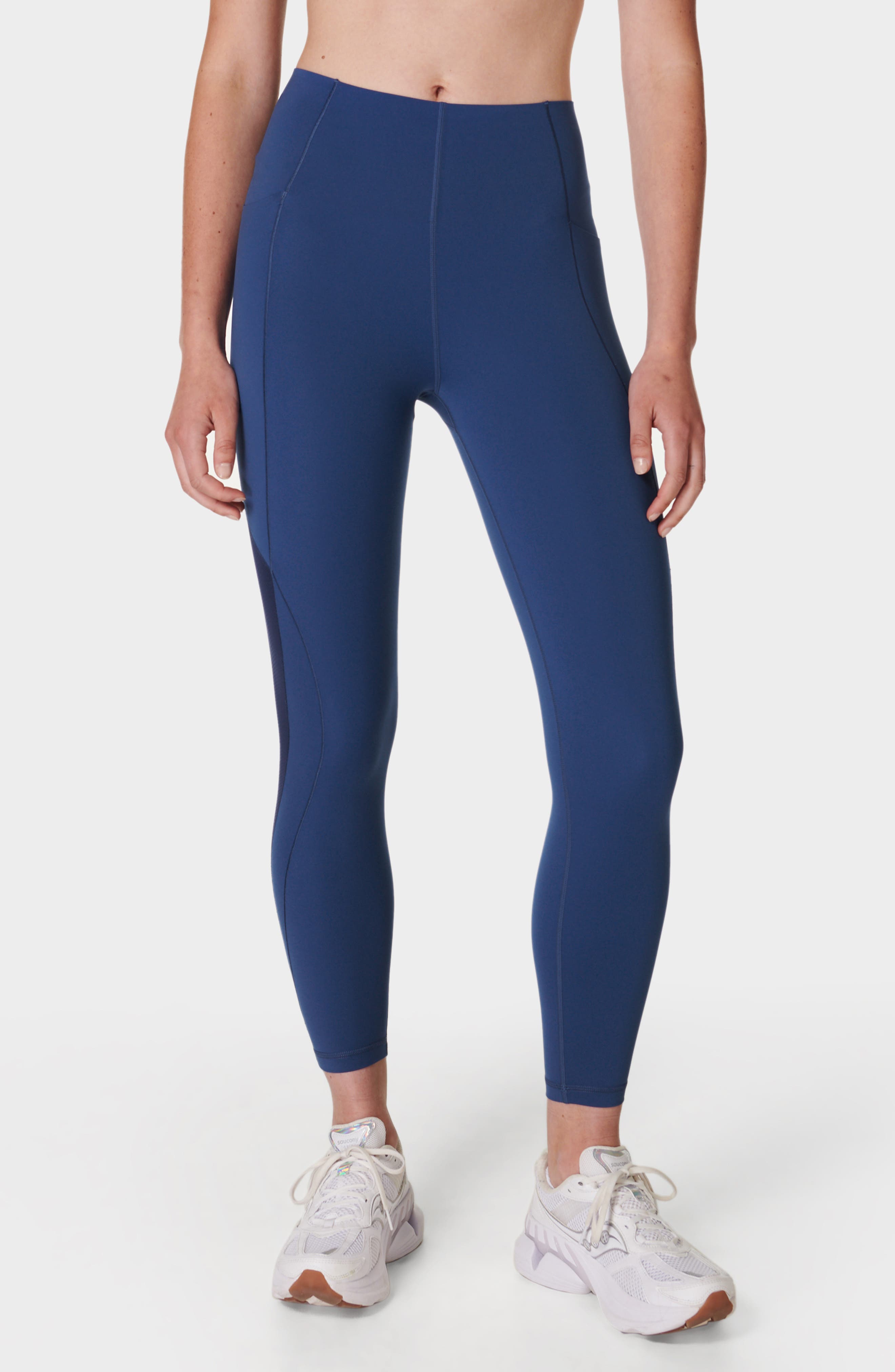 Sweaty Betty Power Texture Ankle Leggings in Flux Blue 