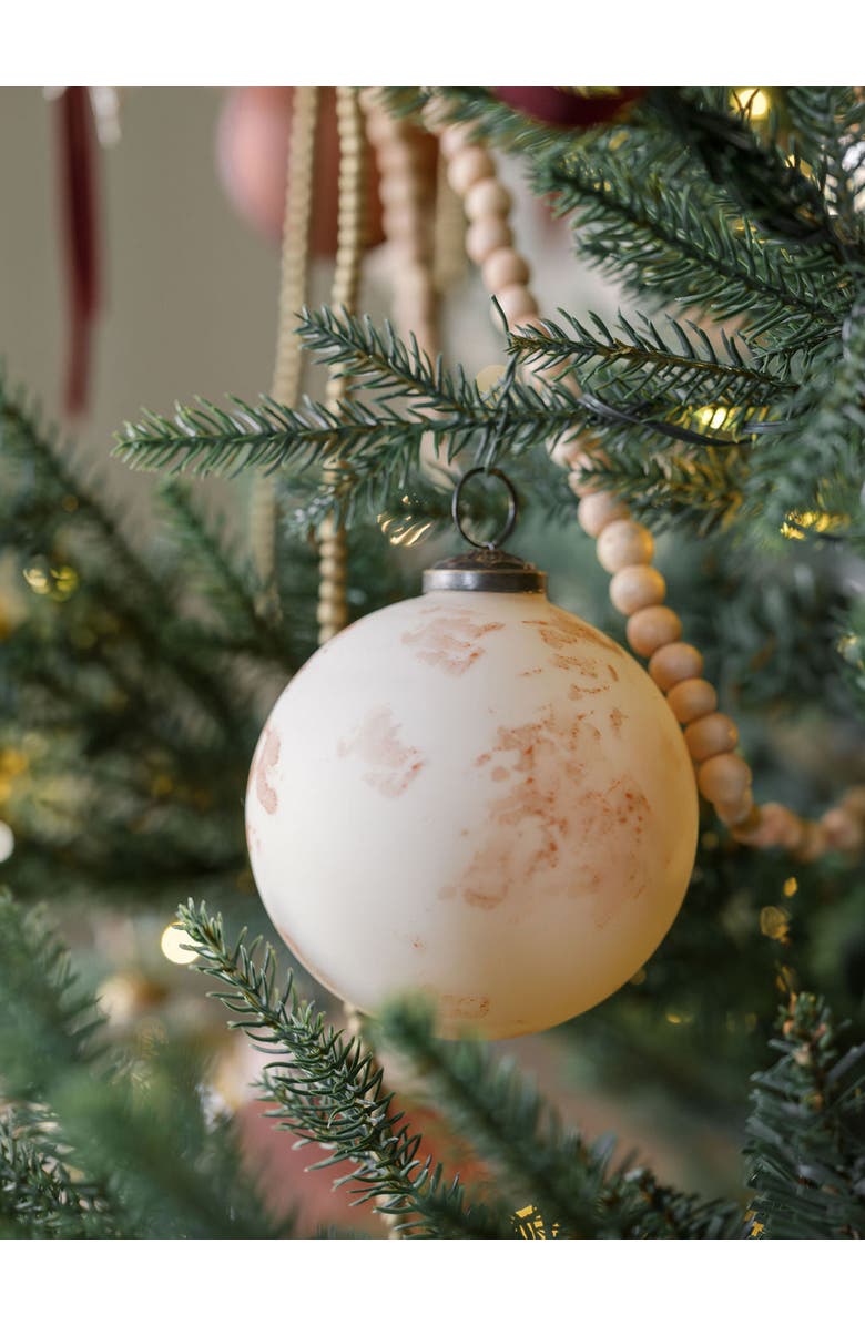 CG Hunter Marble Matte Cream Glass Ornament, Alternate, color, 