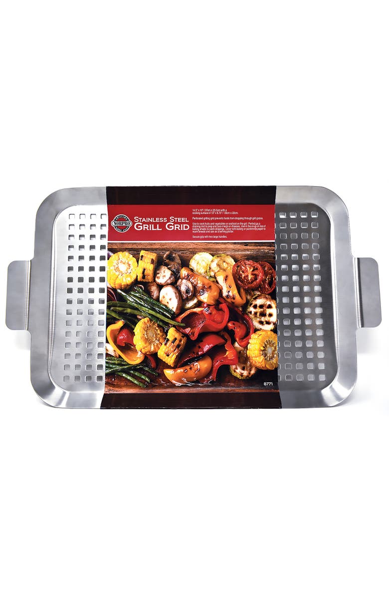 Norpro Stainless Steel Grid Grill, Alternate, color, Silver