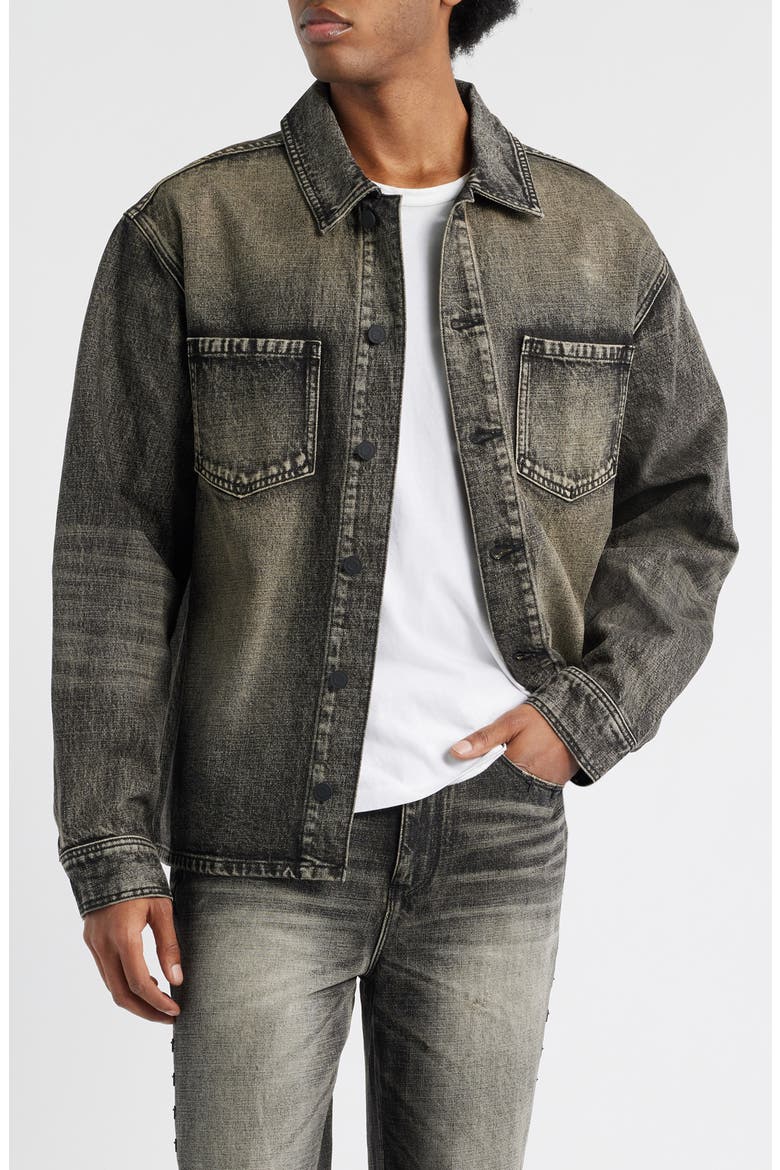 Norris Washed Denim Shirt Jacket, Main, color, ASH STORM