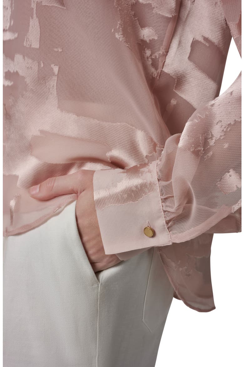 Satin Jacquard Top, Alternate, color, SNOW PETAL