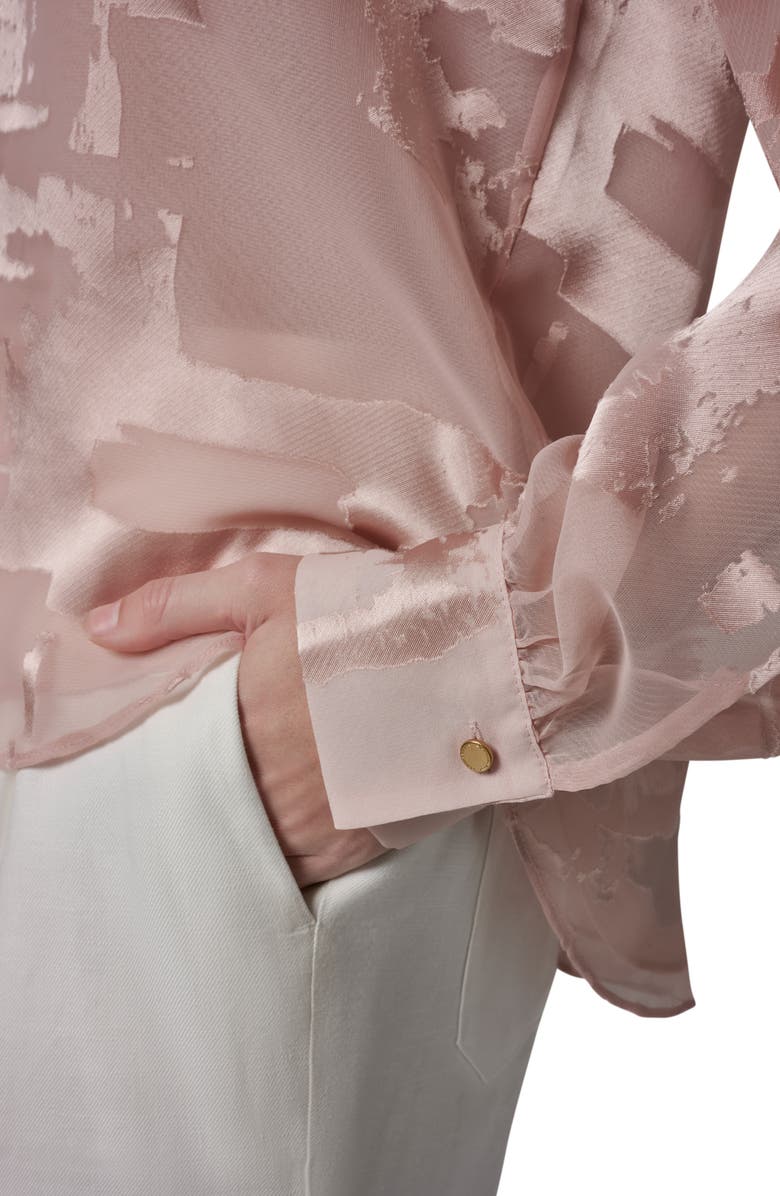 Donna Karan New York Satin Jacquard Top, Alternate, color,