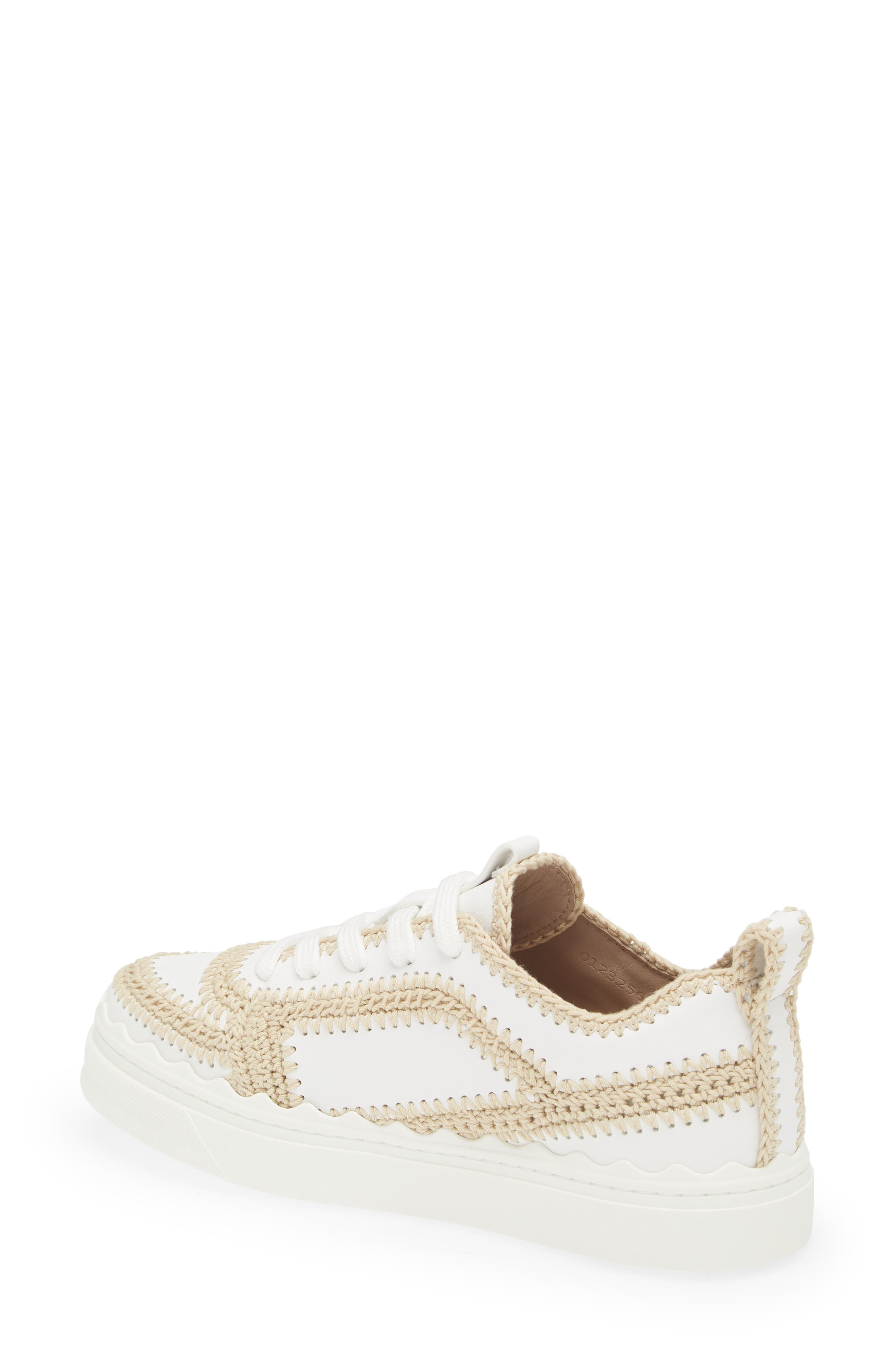 Chloé Lauren Crochet Trim Sneaker, Alternate, color, 