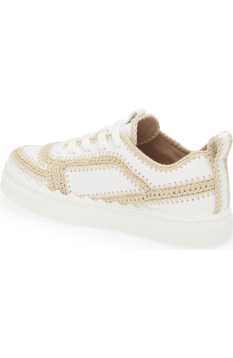 Chloé Lauren Crochet Trim Sneaker, Alternate, color,