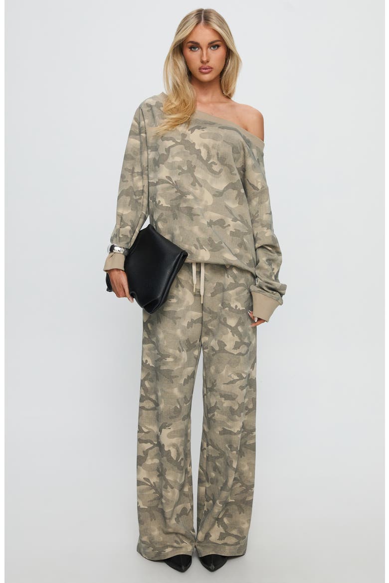Dodie Wide Leg Camo Pants, Alternate, color, CAMO