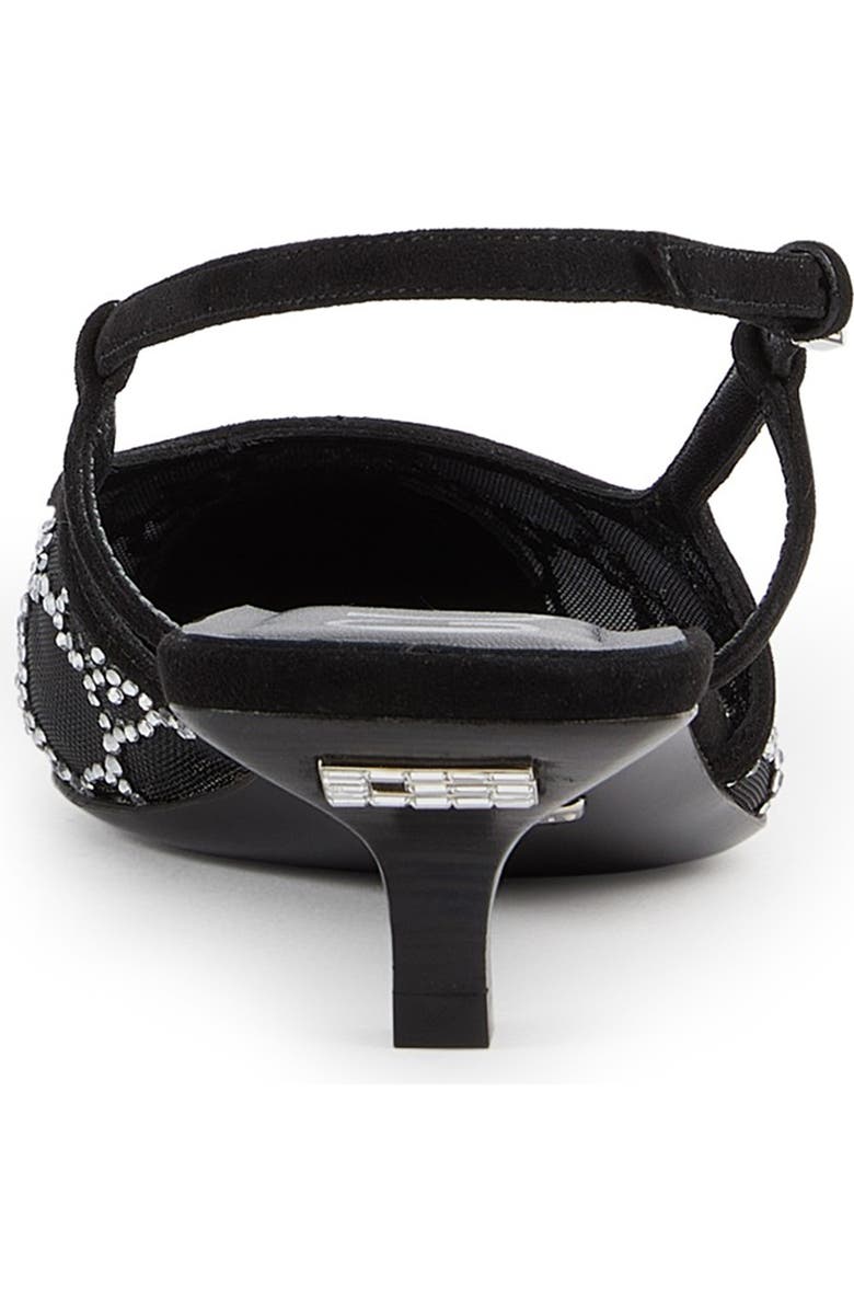 Gucci Tom GG Crystal Kitten Heel Slingback Pump, Alternate, color, Nero/ Nero