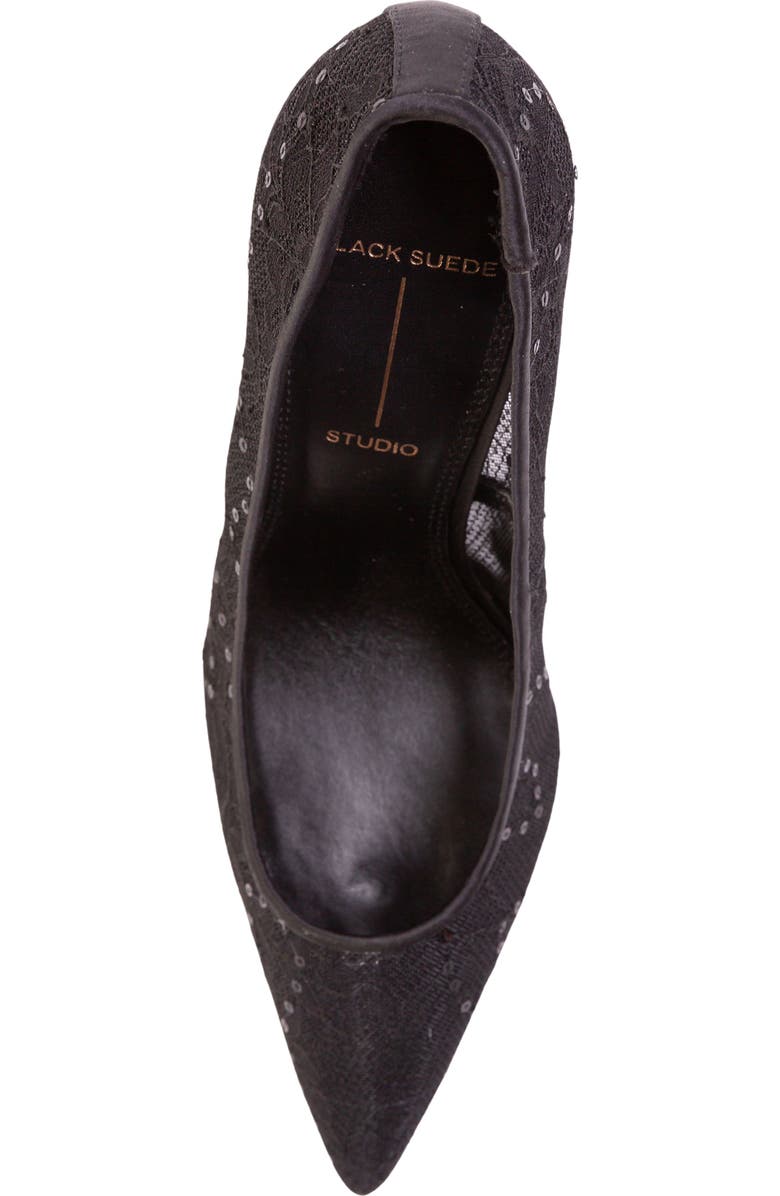BLACK SUEDE STUDIO Marina 100 Pump, Alternate, color, Black Sequin Lace