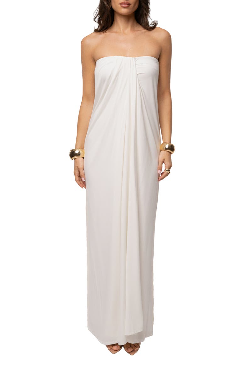Heatwave Strapless Maxi Dress, Alternate, color, Ivory