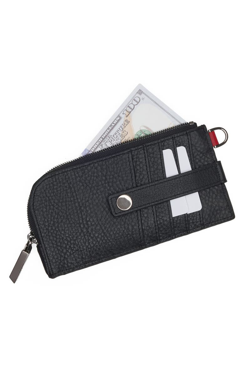 210 East Leather Wallet, Alternate, color, BLACK/ GUNMETAL
