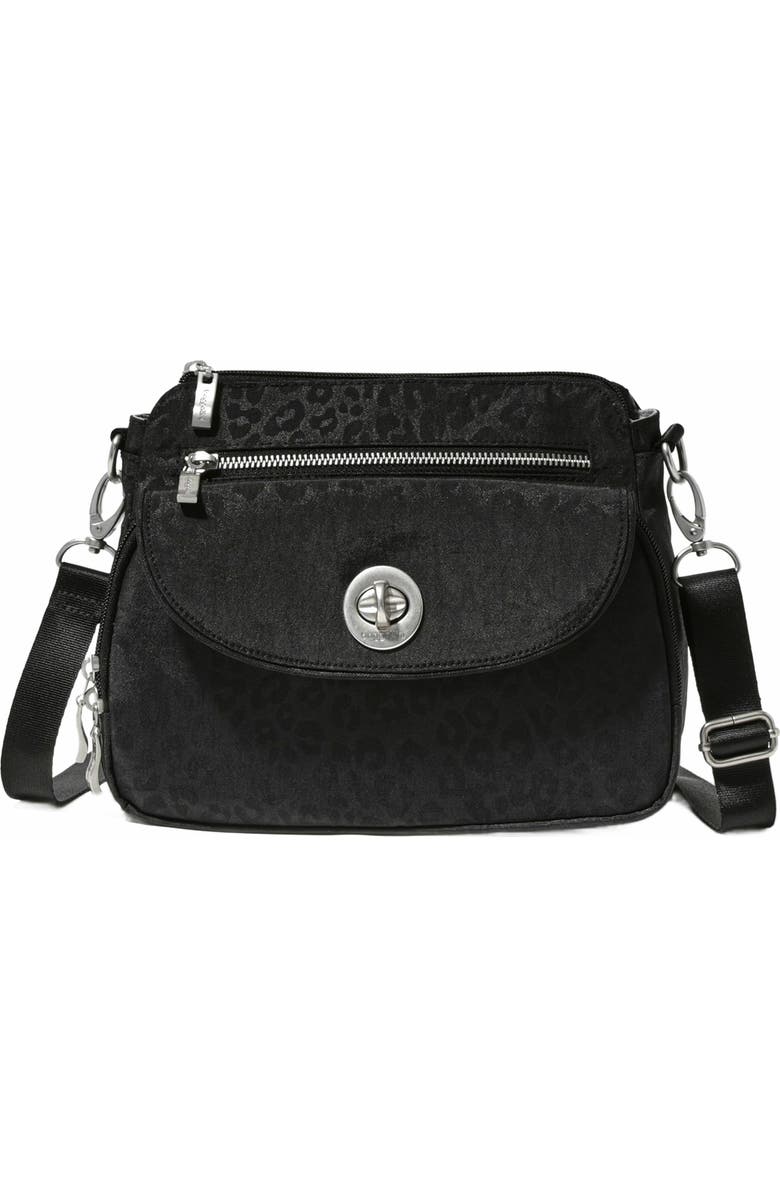 BAGGALLINI Calais Crossbody Bag, Main, color, Black Cheetah Emboss