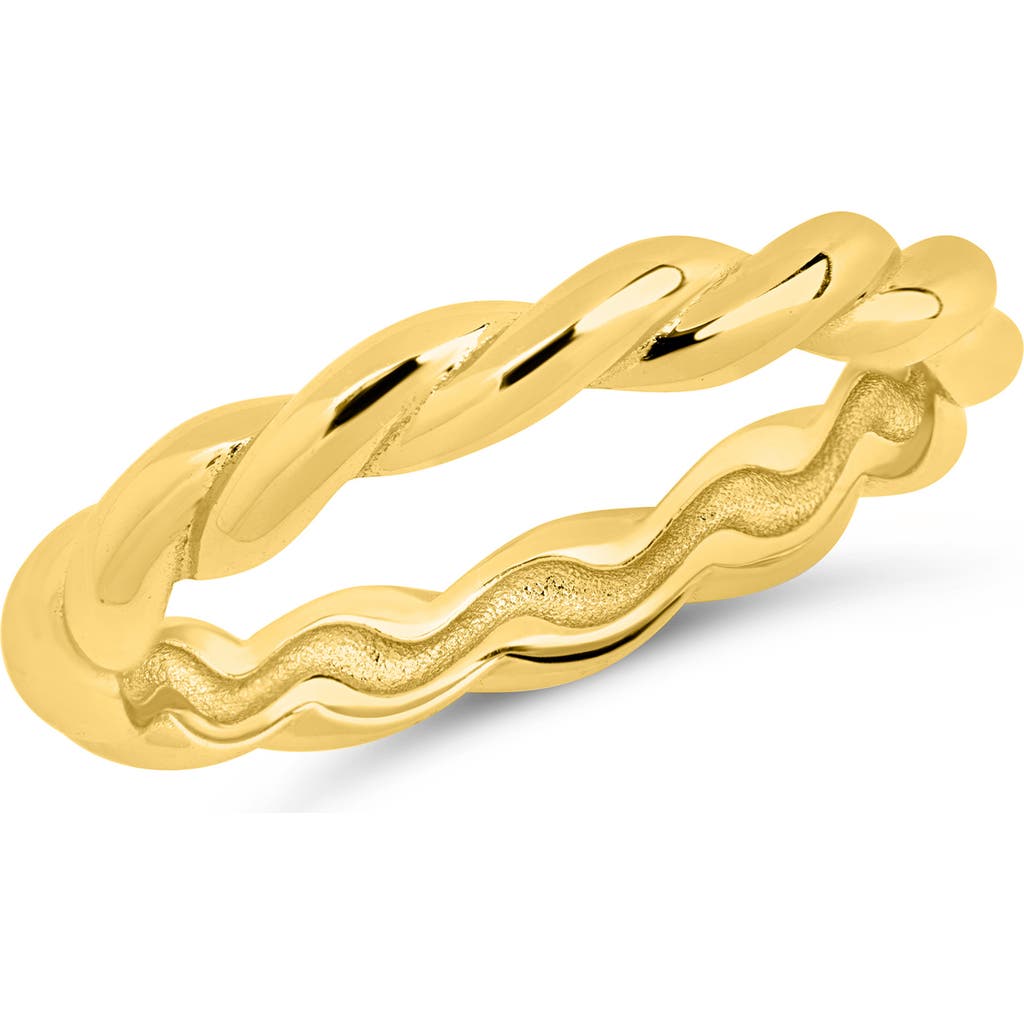 Sterling Forever Nixie Twisted Band Ring In Gold