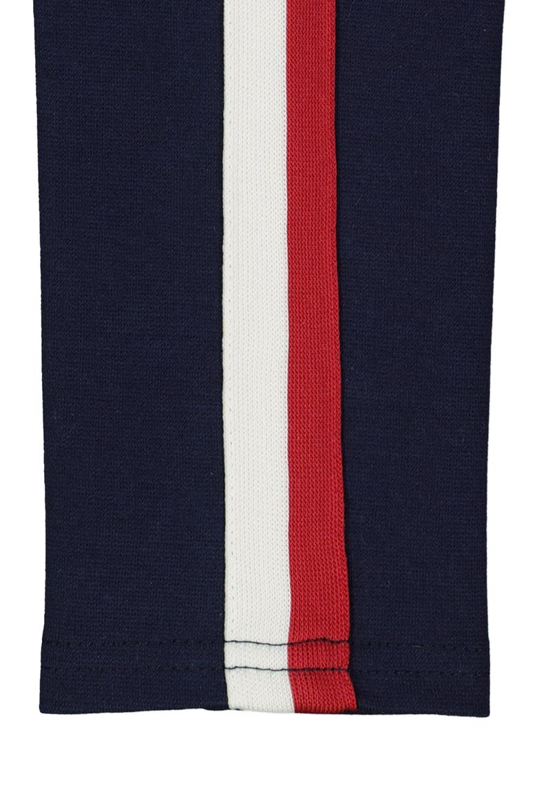 Baby Girls' Ponte Pant with Side Stripe, Infant, Alternate, color, Navy With Red and White Stripe