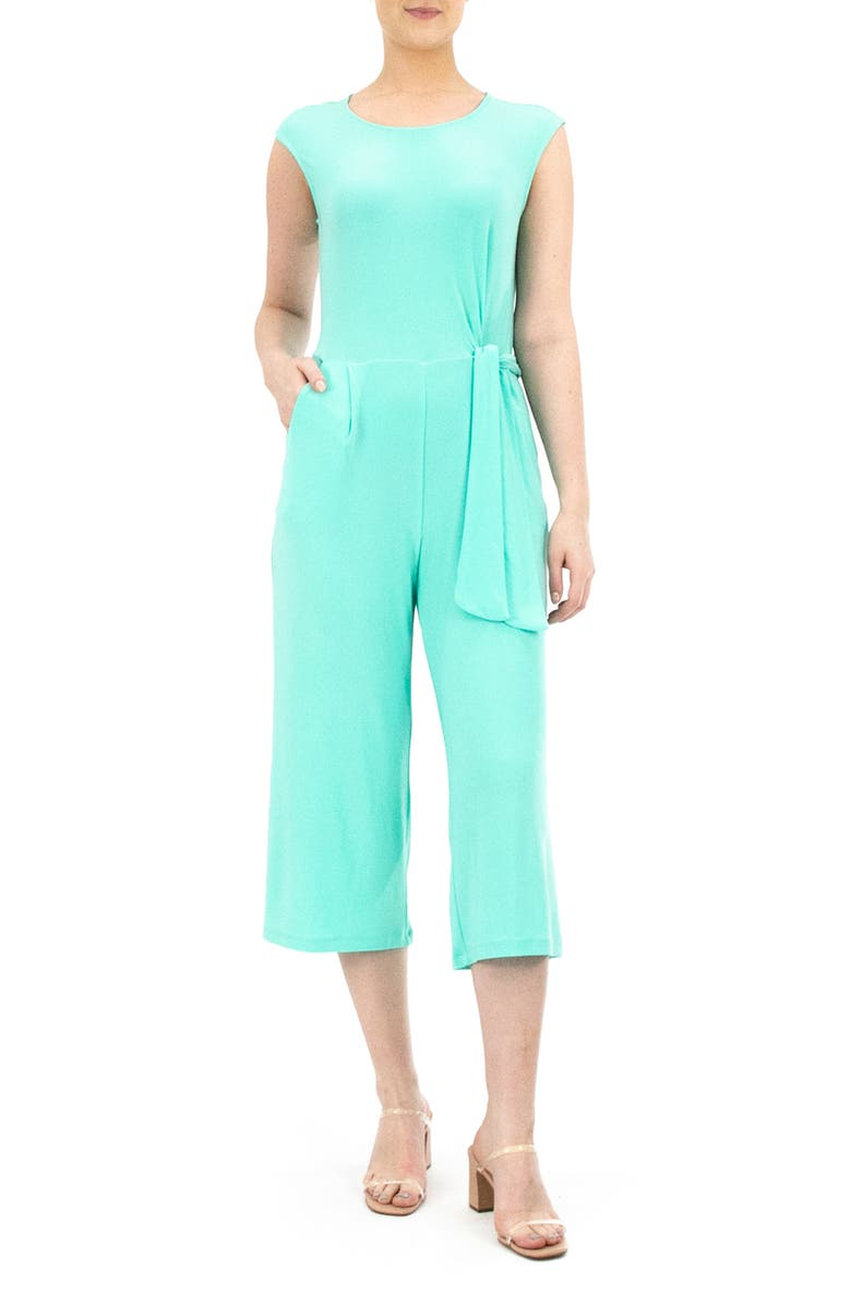 Nina Leonard Sleeveless Culotte Jumpsuit, Main, color, 