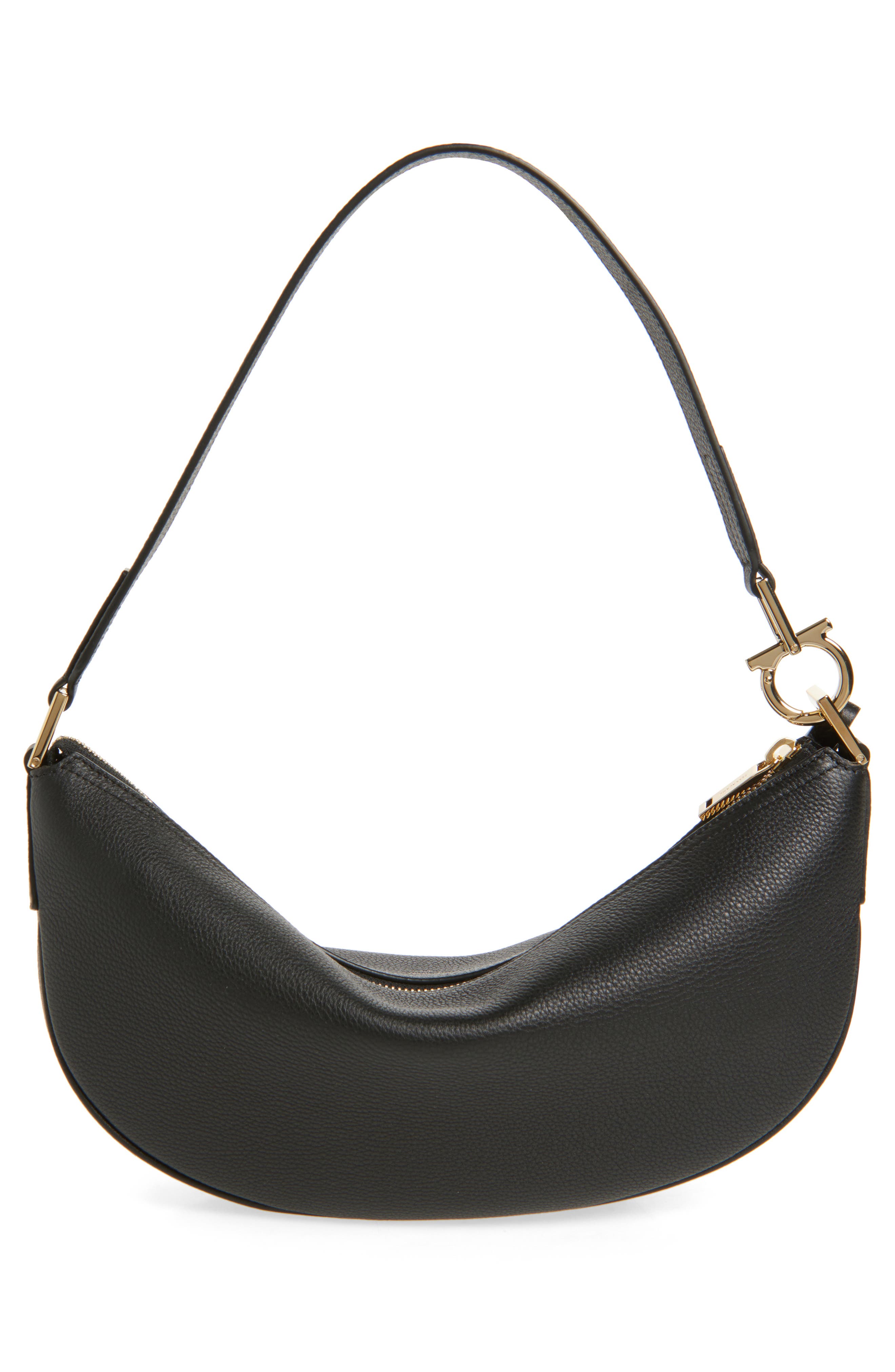 FERRAGAMO Smile Leather Hobo Bag, Alternate, color, 