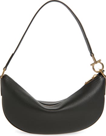 【FERRAGAMO】HOBO BAG New SALVATORE FERRAGAMO,Maxi Gancio Logo,Zip Hobo Bag