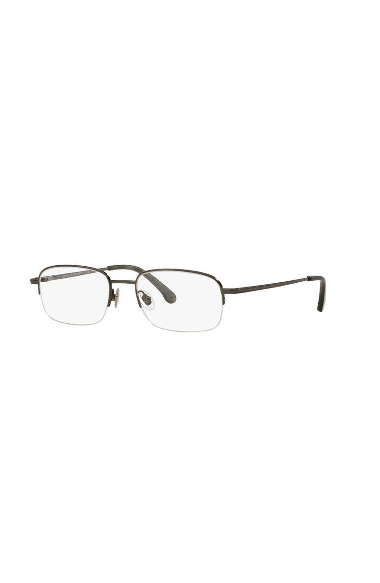 Brooks Brothers 52mm Rectangle optical glasses, Main, color, Grey