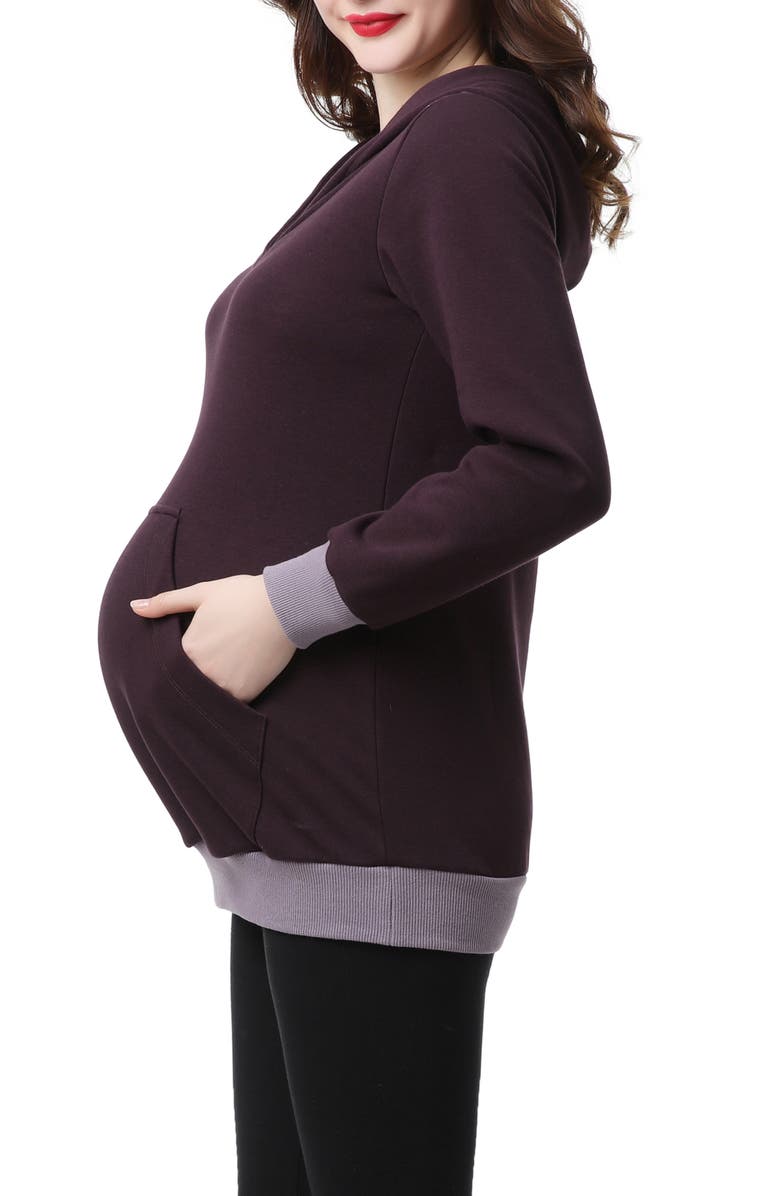 Kimi and Kai Mandie Embroidered Maternity Hoodie, Alternate, color,