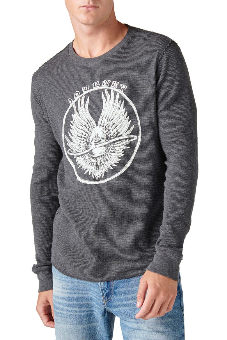 Thermal Crewneck Sweater, Main, color, CHARCOAL