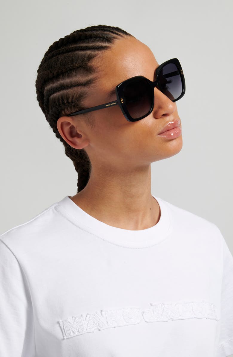 Marc Jacobs 56mm Square Sunglasses, Alternate, color, 