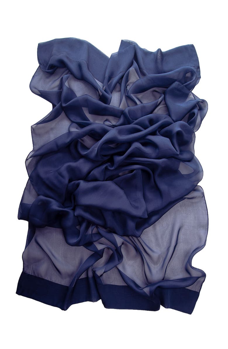 Elizabetta Carmen - Silk Scarf/Shawl for Women, Alternate, color, Marine Navy