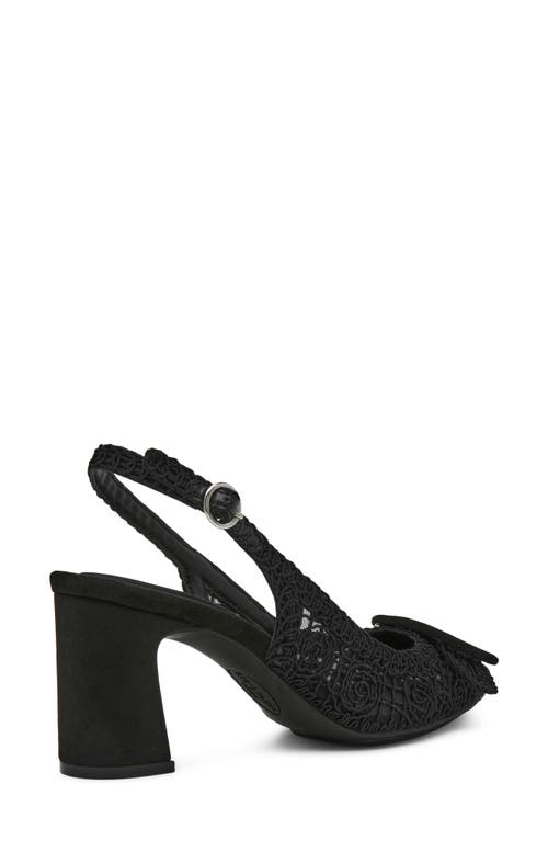 Anne Klein Belinda Lace Embroidered Slingback Pump In Black