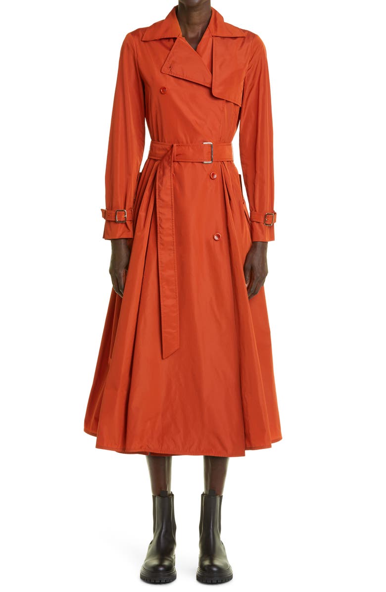 Max Mara Tubinga Double Breasted Taffeta Coat, Main, color, 