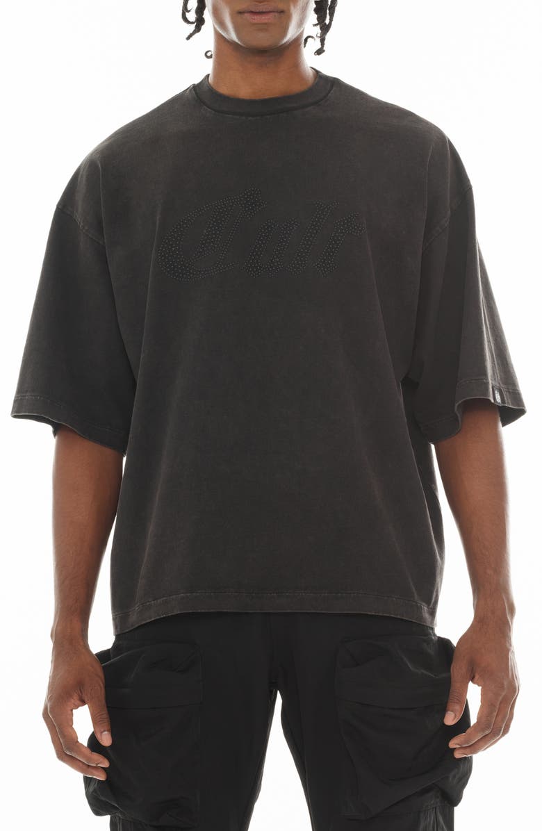 Cult of Individuality Metal Logo Oversize T-Shirt, Main, color,