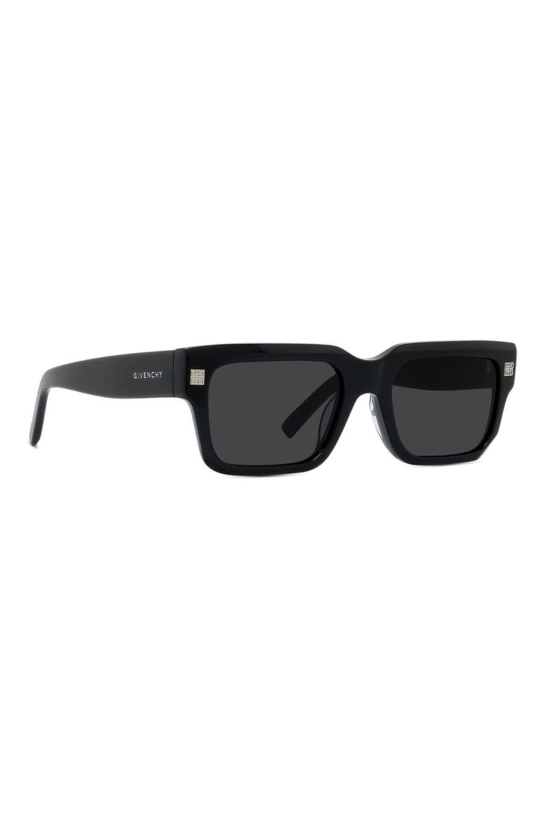 GV Day 53mm Square Sunglasses, Alternate, color, SHINY BLACK / SMOKE