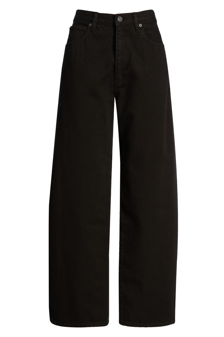 The Bow Wide Leg Jeans, Alternate, color, BLACK