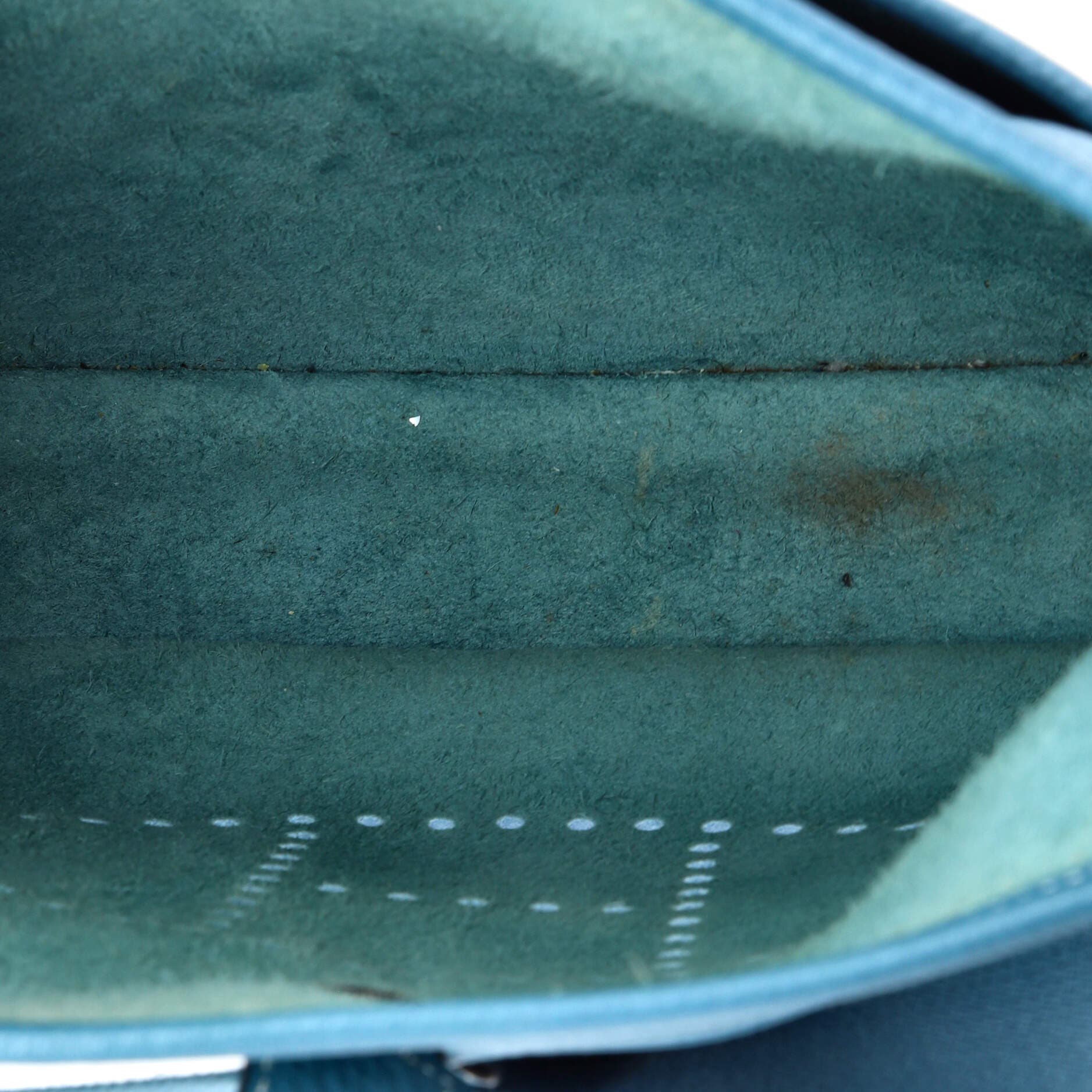 Pre-Owned Hermes Evelyne Bag Gen III Clemence PM, Alternate, color, Bleu Jean