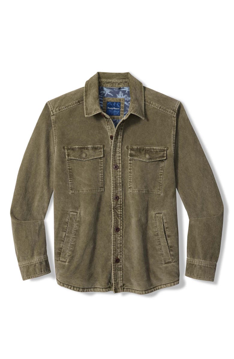 Tommy Bahama Camden Corduroy Shirt Jacket, Alternate, color, Oakmoss