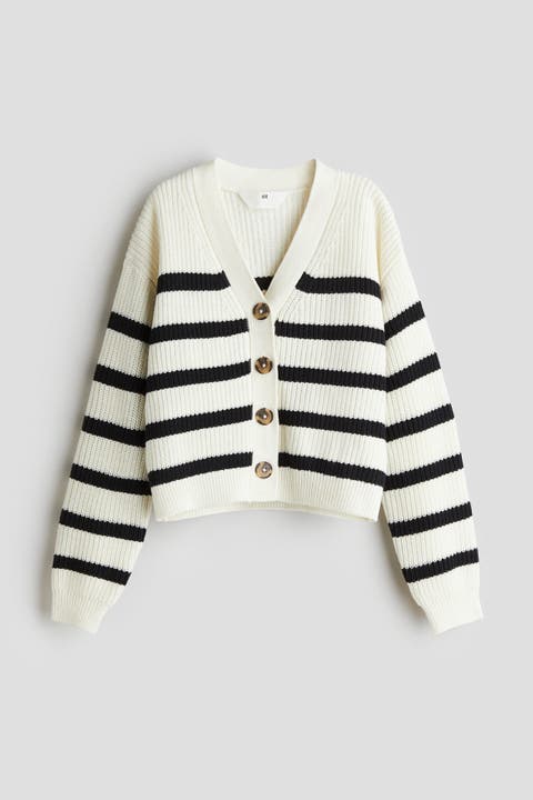 Rib-knit cardigan