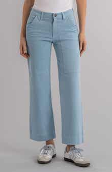 High Waist Ankle Wide Leg Utility Pants