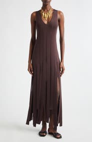 Zimmermann Kindred Spirit Luna Fringe Pointelle Rib Sweater Dress