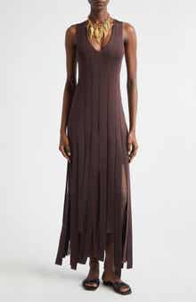 Kindred Spirit Luna Fringe Pointelle Rib Sweater Dress